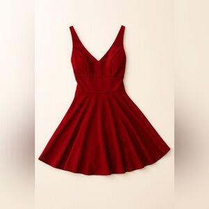 Elegant Red Sleeveless Dress